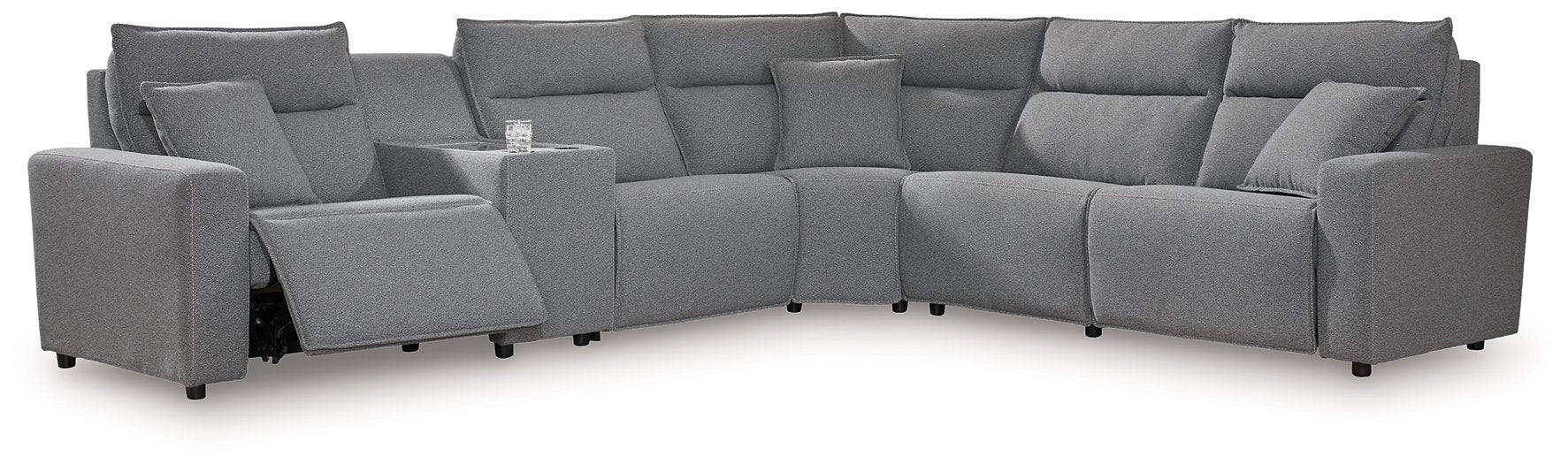 Modmax Reclining Sectional with Console - Furniture Bros & Mattress (Bolingbrook, IL)
