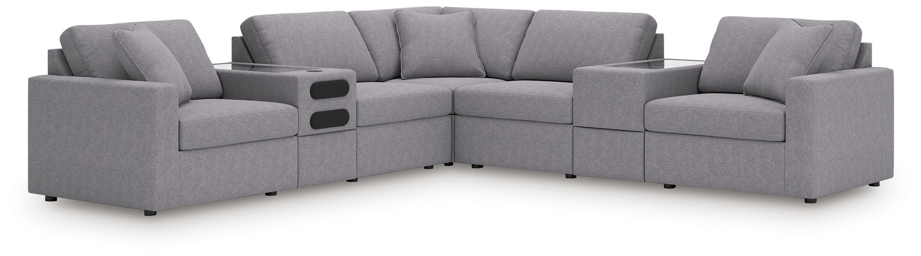 Modmax Balanced Sectional with Audio and Storage Consoles - Furniture Bros & Mattress (Bolingbrook, IL)