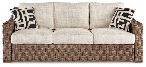 Beachcroft Outdoor Sofa with Cushion - Furniture Bros & Mattress (Bolingbrook, IL)
