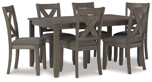Caitbrook Dining Table and Chairs (Set of 7) - Furniture Bros & Mattress (Bolingbrook, IL)