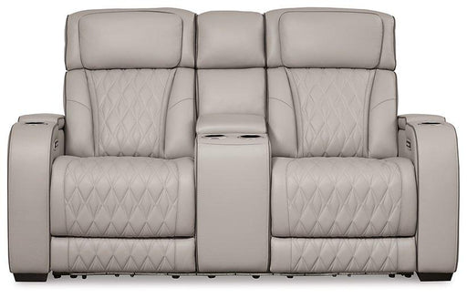 Boyington Power Reclining Loveseat with Console - Furniture Bros & Mattress (Bolingbrook, IL)