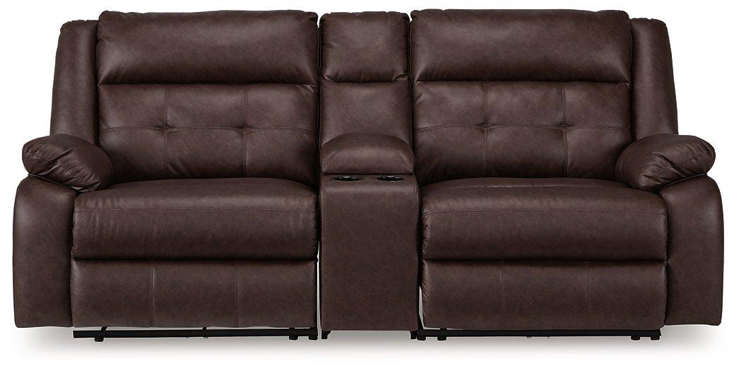 Punch Up Power Reclining Sectional Loveseat with Console - Furniture Bros & Mattress (Bolingbrook, IL)