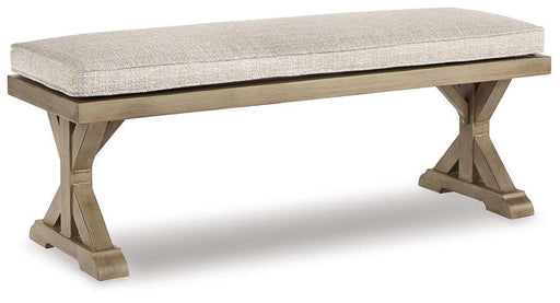 Beachcroft Outdoor Bench with Cushion - Furniture Bros & Mattress (Bolingbrook, IL)