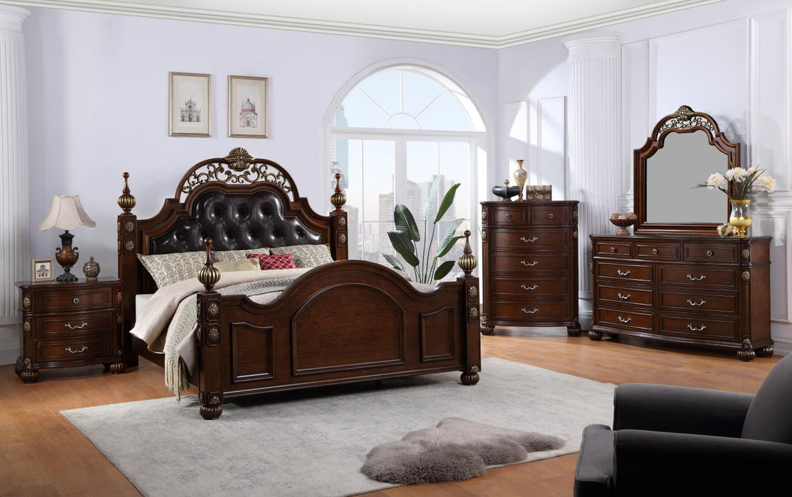 B065 Bed Frame-Dresser-Mirror-Chest-Nightstand - Furniture Bros & Mattress (Bolingbrook, IL)