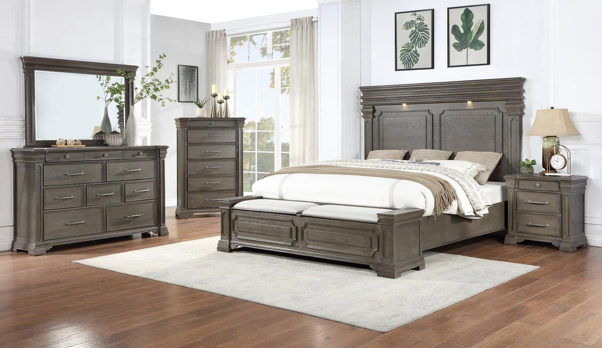 B067 Bed Frame-Dresser-Mirror-Chest-Nightstand - Furniture Bros & Mattress (Bolingbrook, IL)