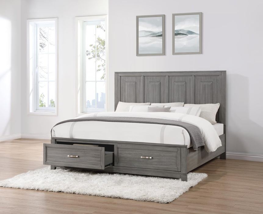 B237 Gray Bed - Furniture Bros & Mattress (Bolingbrook, IL)