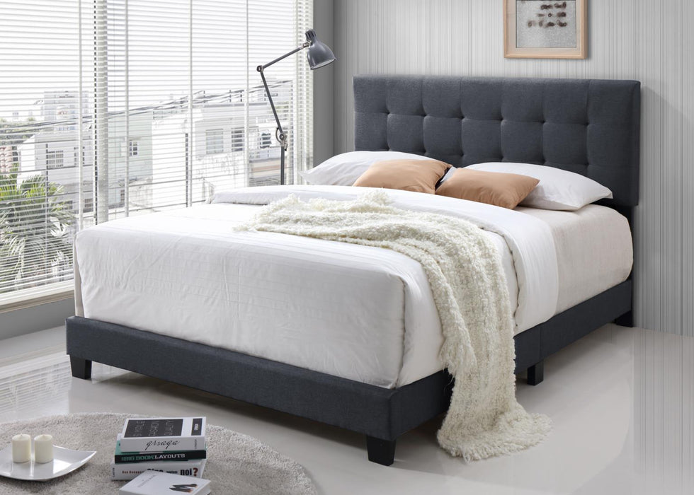 B605 Charcoal Bed - Furniture Bros & Mattress (Bolingbrook, IL)