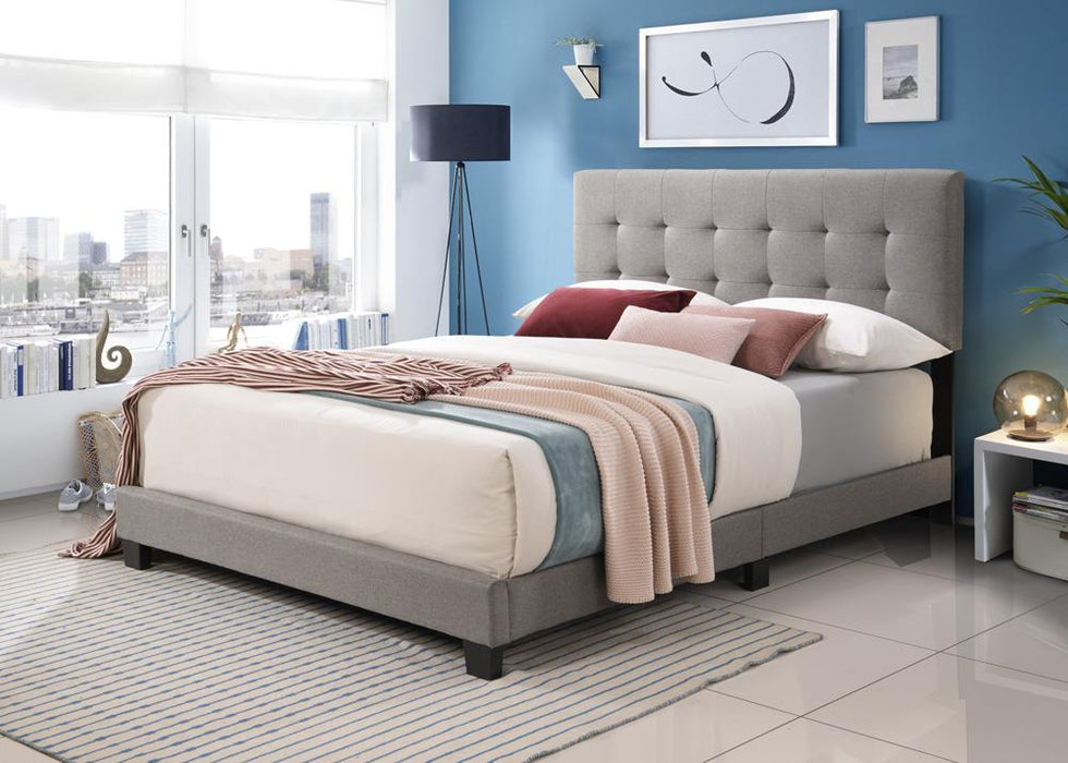 B606 Light Gray Bed - Furniture Bros & Mattress (Bolingbrook, IL)