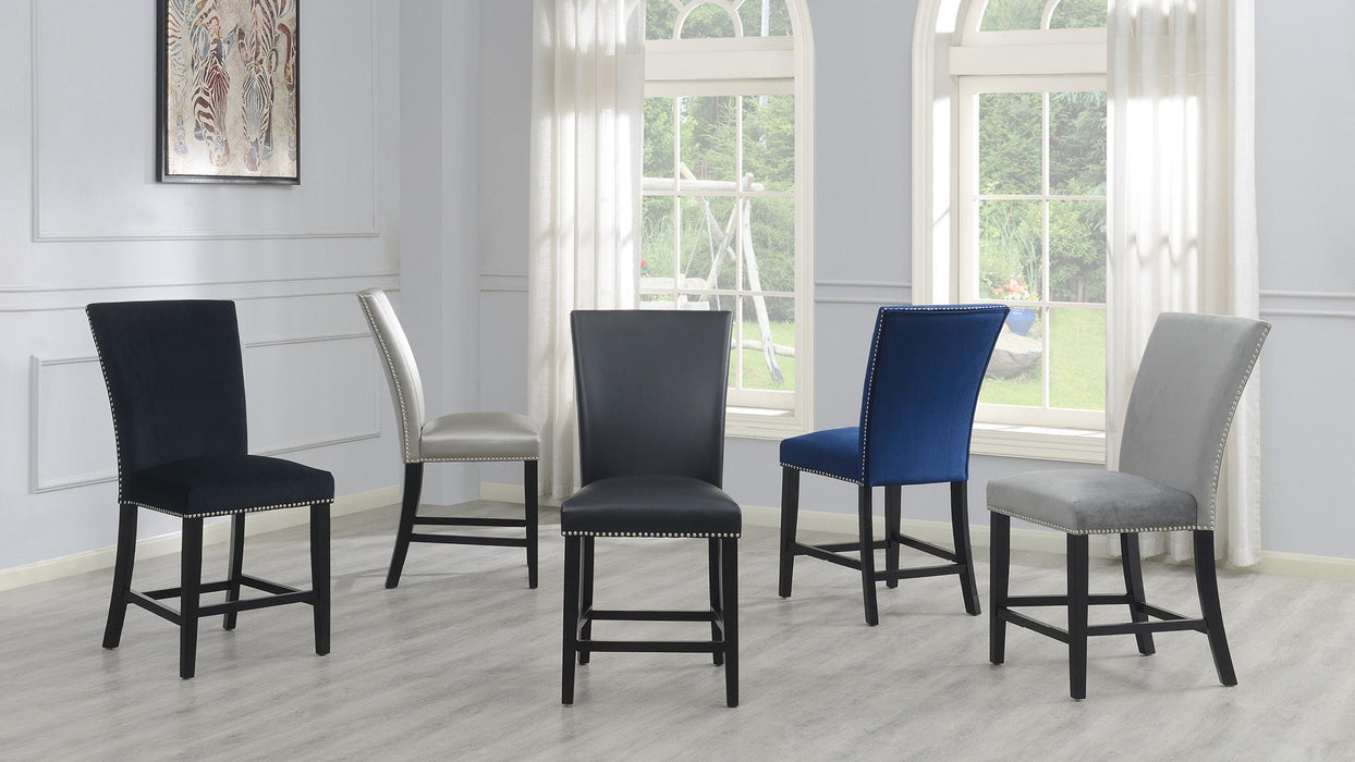 Cortina BLACK PU PUB CHAIR (2/Box) - D134-BK-PU - Furniture Bros & Mattress (Bolingbrook, IL)