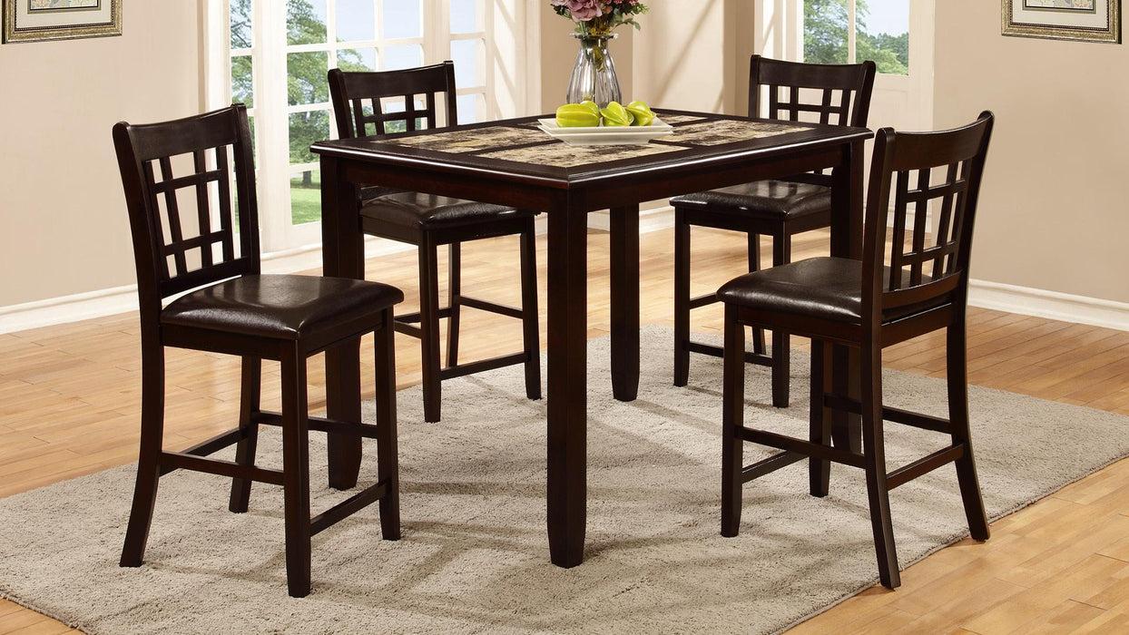 Eleanor TABLE & 4 CHAIRS - D254-5 - Furniture Bros & Mattress (Bolingbrook, IL)