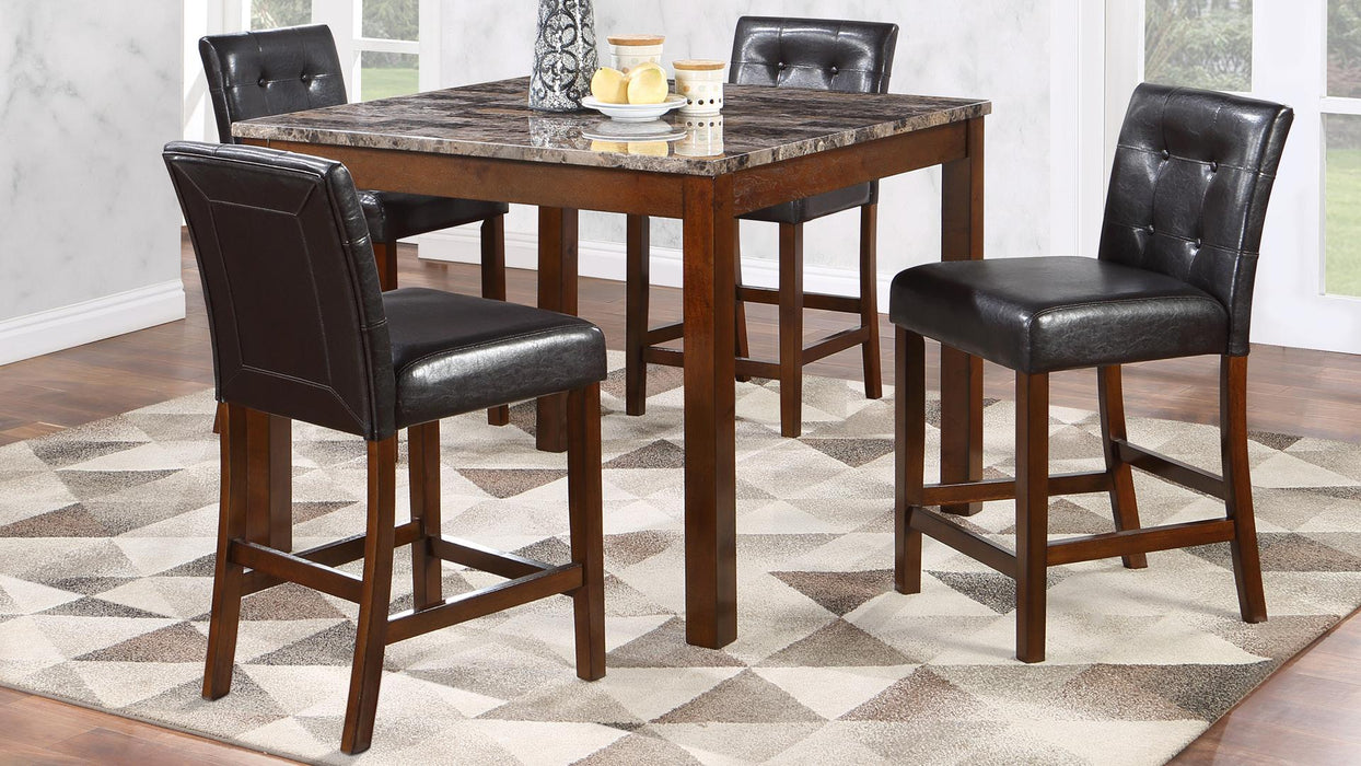 Jazlyn COUNTER TABLE W/ 4 CHAIRS - D203-5 - Furniture Bros & Mattress (Bolingbrook, IL)