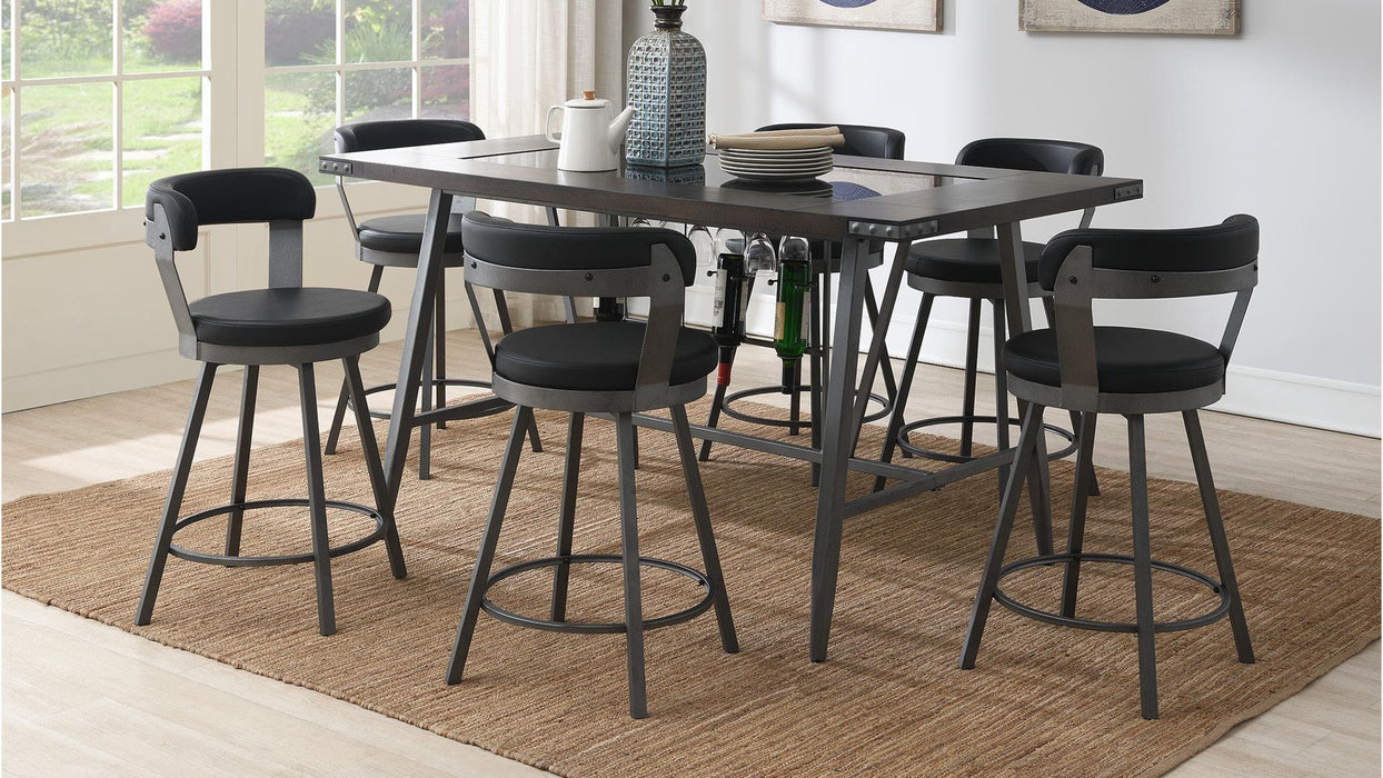 Emma TABLE & 6 CHAIRS - D208 - Furniture Bros & Mattress (Bolingbrook, IL)