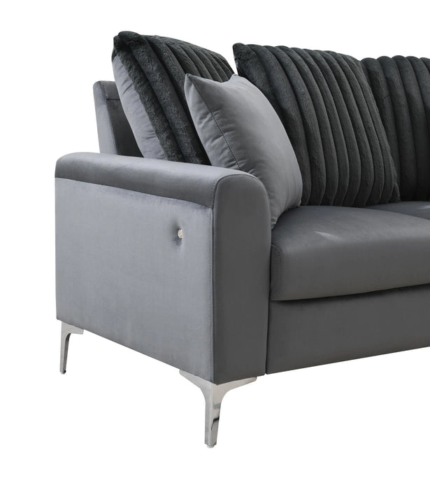 Gray Led Loveseat