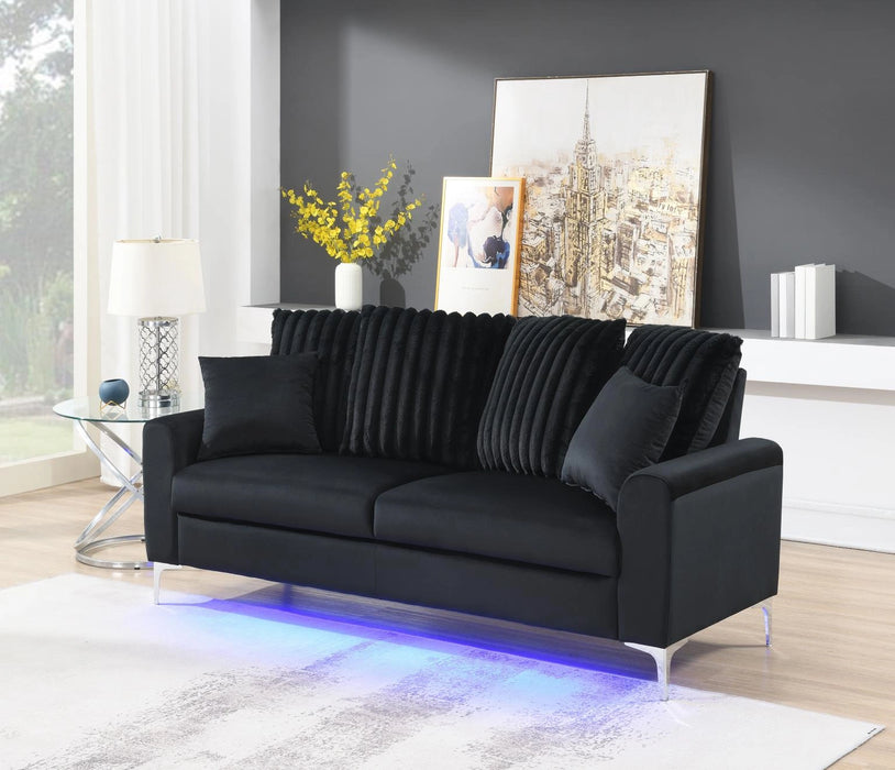 Black Led Loveseat