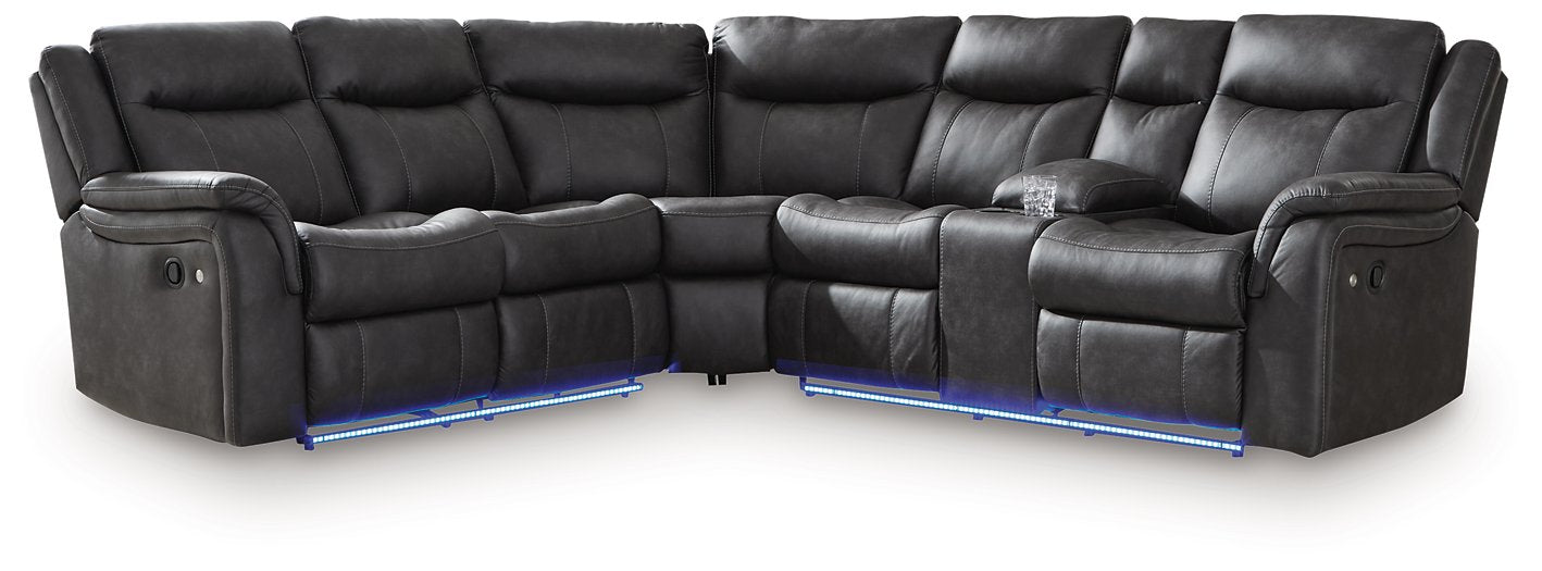 Sultan Meadow Reclining Sectional - Furniture Bros & Mattress (Bolingbrook, IL)