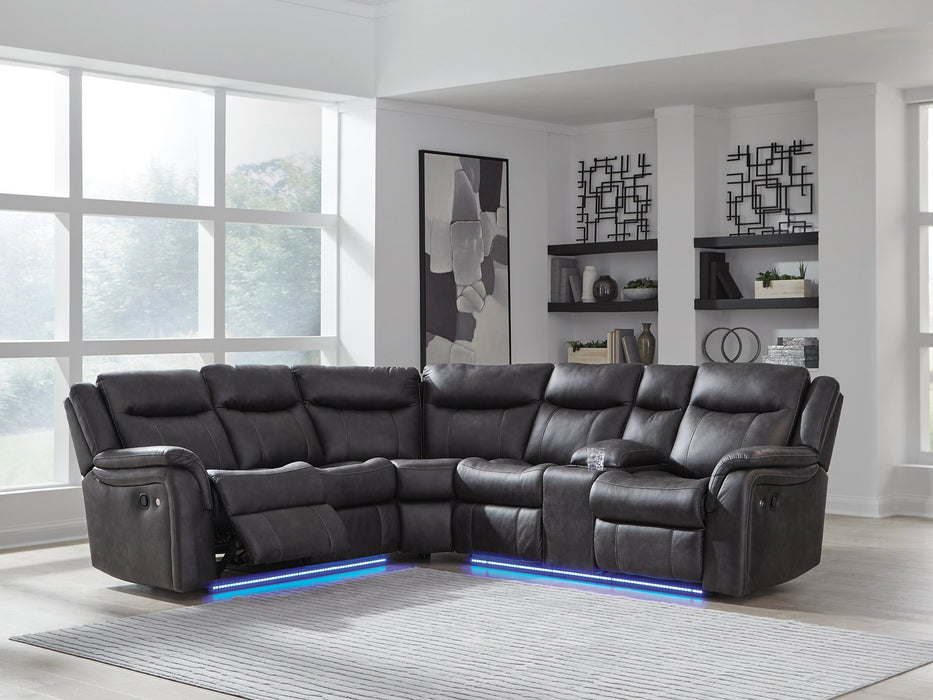 Sultan Meadow Reclining Sectional - Furniture Bros & Mattress (Bolingbrook, IL)