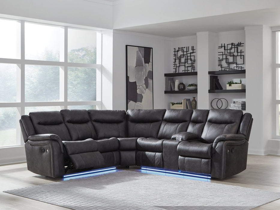 Sultan Meadow Reclining Sectional - Furniture Bros & Mattress (Bolingbrook, IL)