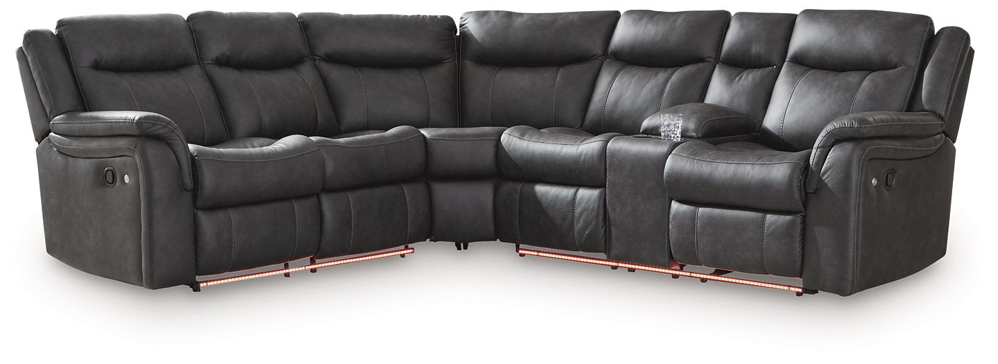 Sultan Meadow Reclining Sectional - Furniture Bros & Mattress (Bolingbrook, IL)