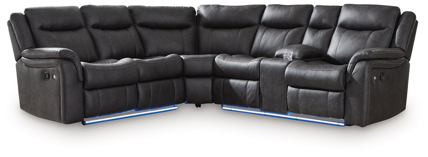 Sultan Meadow Reclining Sectional - Furniture Bros & Mattress (Bolingbrook, IL)