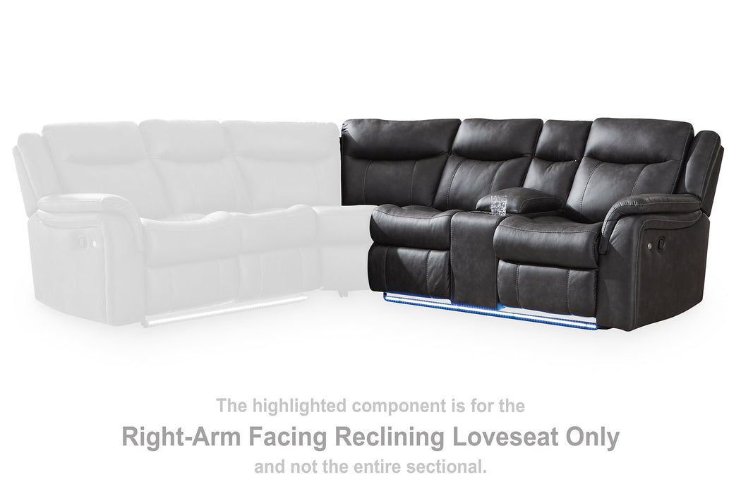 Sultan Meadow Reclining Sectional - Furniture Bros & Mattress (Bolingbrook, IL)