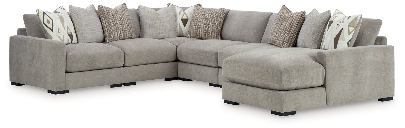 Aslan Court Sectional with Chaise - Furniture Bros & Mattress (Bolingbrook, IL)