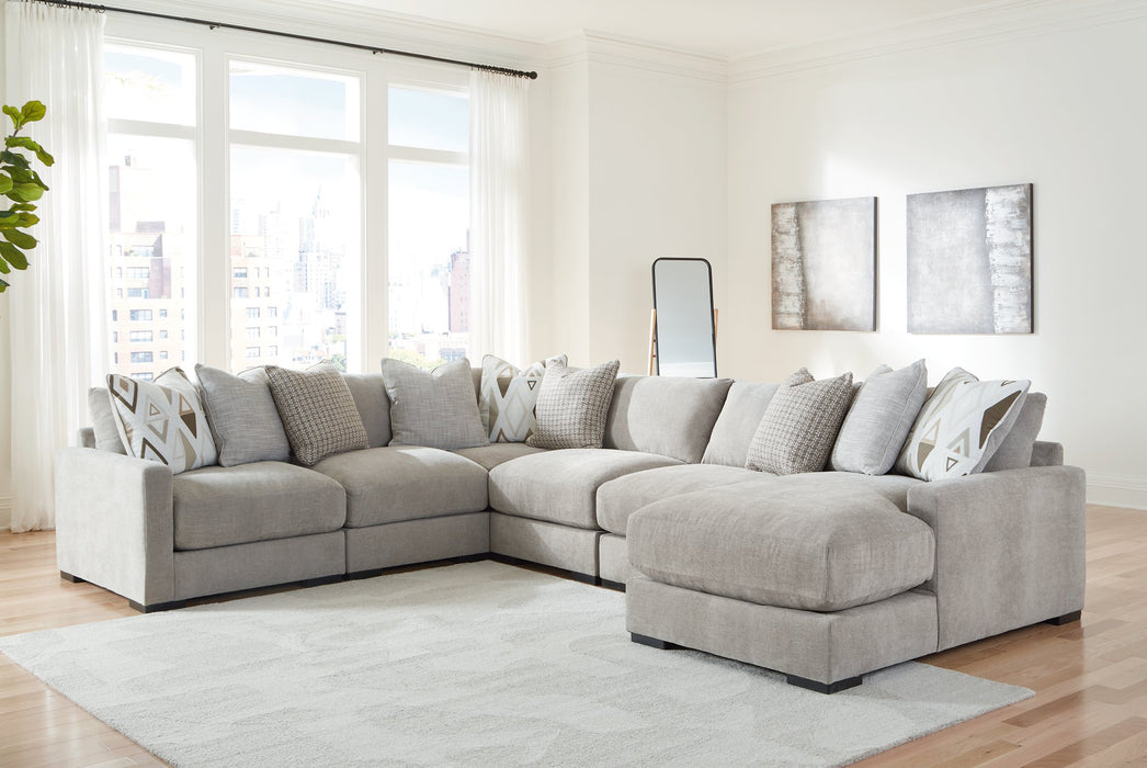 Aslan Court Sectional with Chaise - Furniture Bros & Mattress (Bolingbrook, IL)