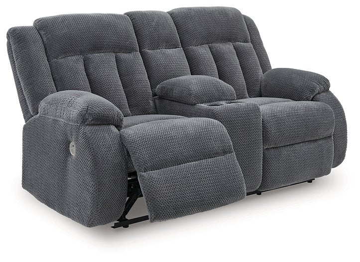 Observation Power Reclining Loveseat with Console - Furniture Bros & Mattress (Bolingbrook, IL)