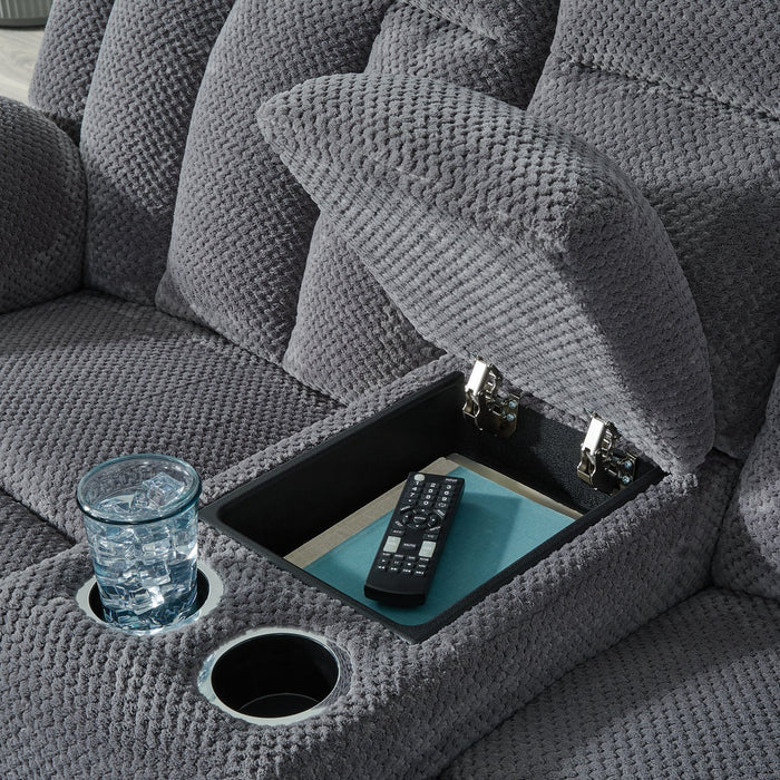 Observation Power Reclining Loveseat with Console - Furniture Bros & Mattress (Bolingbrook, IL)