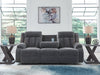 Observation Power Reclining Sofa with Drop Down Table - Furniture Bros & Mattress (Bolingbrook, IL)
