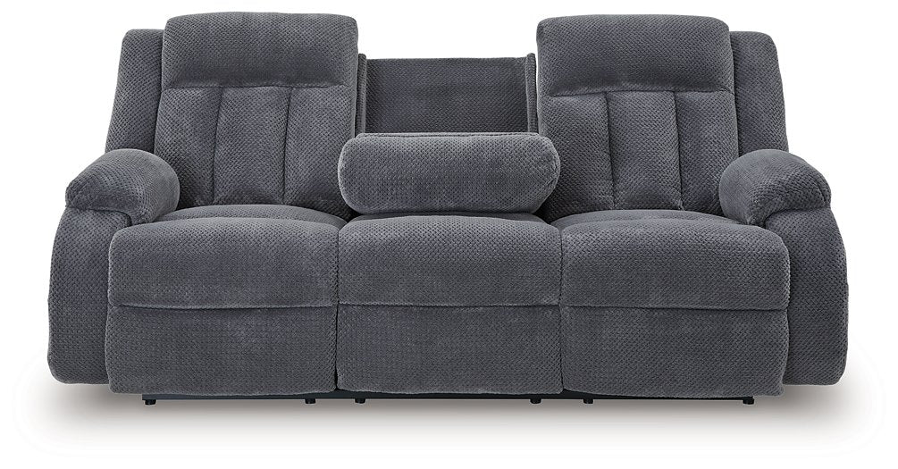 Observation Power Reclining Sofa with Drop Down Table - Furniture Bros & Mattress (Bolingbrook, IL)