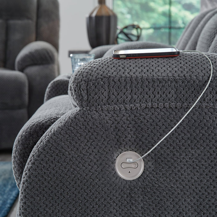 Observation Power Reclining Loveseat with Console - Furniture Bros & Mattress (Bolingbrook, IL)