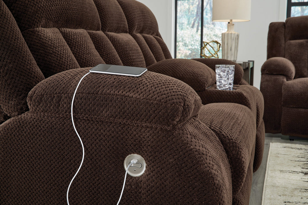 Observation Power Reclining Loveseat with Console - Furniture Bros & Mattress (Bolingbrook, IL)