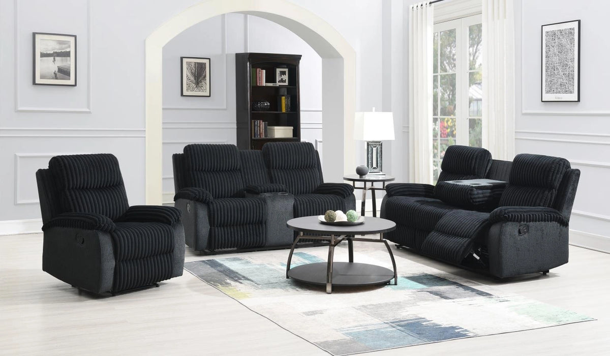 Black Corduroy Motion Chair