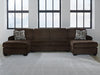 Kimlee Sectional with Double Chaise - Furniture Bros & Mattress (Bolingbrook, IL)