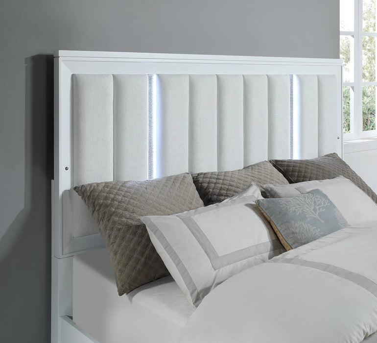 White Led King Bed