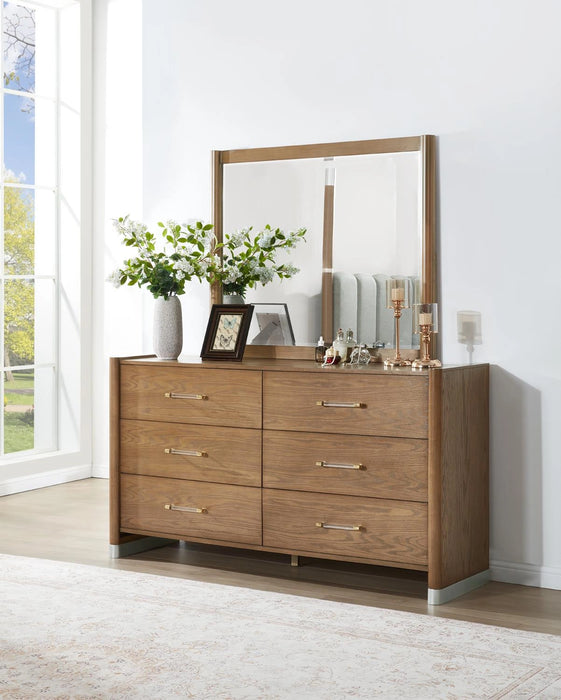 Warm Brown Canopy King Bed