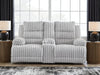 Rhines Falls Power Reclining Loveseat with Console - Furniture Bros & Mattress (Bolingbrook, IL)