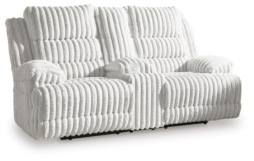 Rhines Falls Power Reclining Loveseat with Console