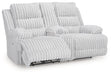 Rhines Falls Power Reclining Loveseat with Console - Furniture Bros & Mattress (Bolingbrook, IL)