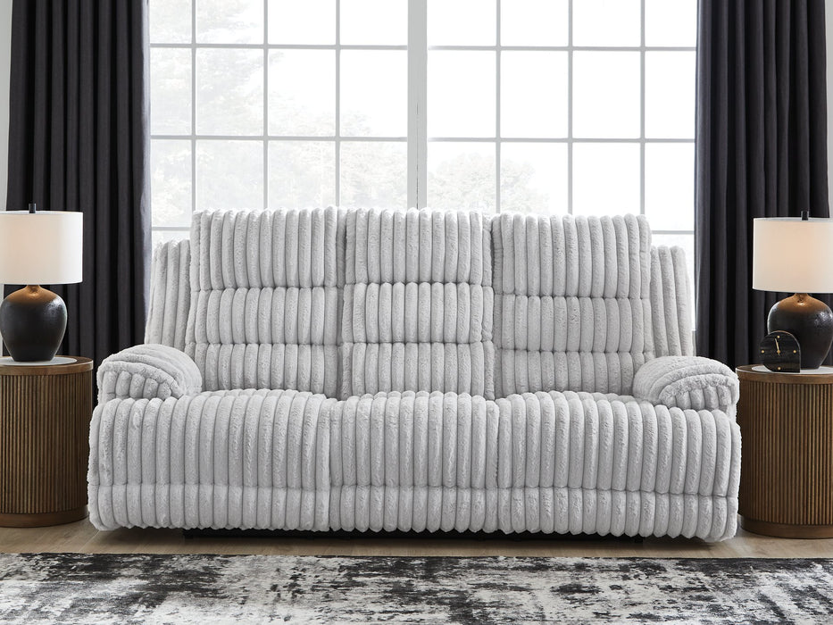 Rhines Falls Power Reclining Sofa with Drop Down Table - Furniture Bros & Mattress (Bolingbrook, IL)