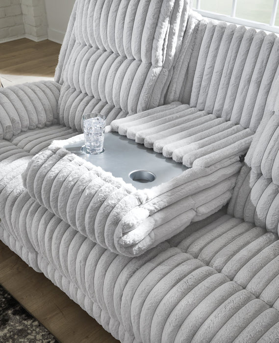Rhines Falls Power Reclining Sofa with Drop Down Table - Furniture Bros & Mattress (Bolingbrook, IL)