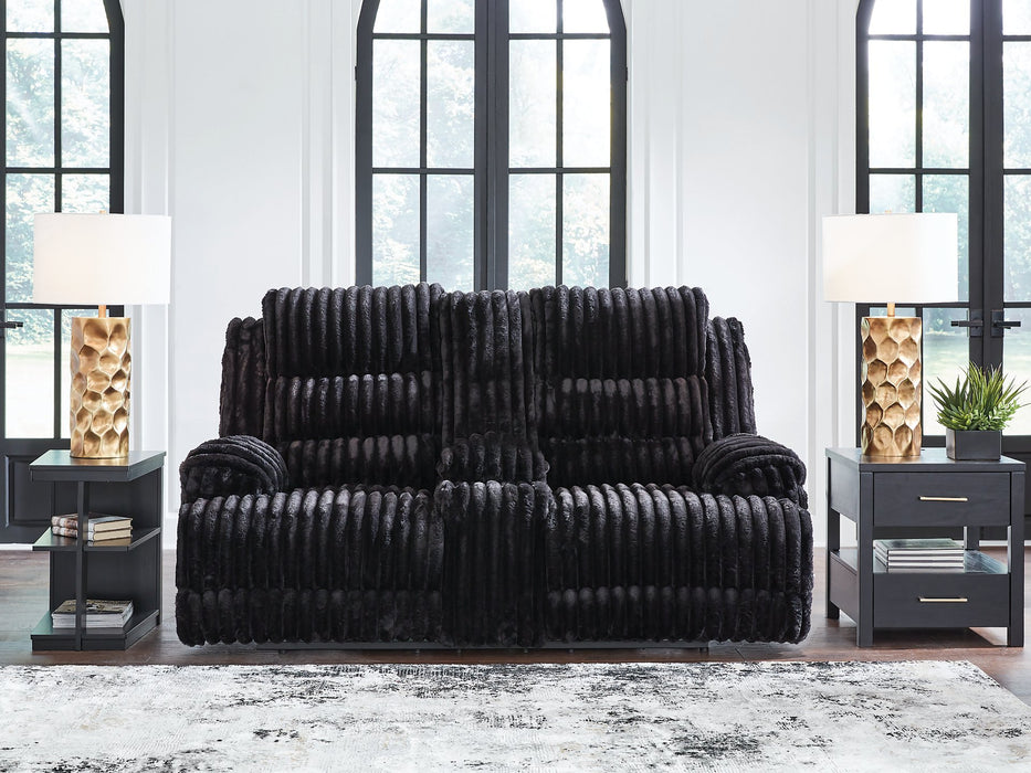 Rhine Falls Reclining Loveseat with Console - Furniture Bros & Mattress (Bolingbrook, IL)