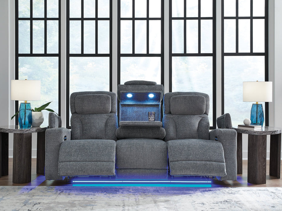 Studio Cave Power Reclining Sofa - Furniture Bros & Mattress (Bolingbrook, IL)