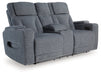 Studio Cave Power Reclining Loveseat with Console - Furniture Bros & Mattress (Bolingbrook, IL)