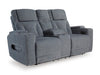 Studio Cave Power Reclining Loveseat with Console - Furniture Bros & Mattress (Bolingbrook, IL)