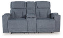 Studio Cave Power Reclining Loveseat with Console - Furniture Bros & Mattress (Bolingbrook, IL)