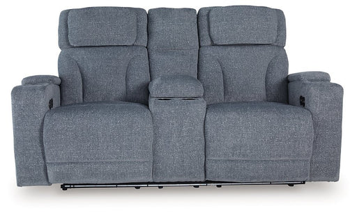 Studio Cave Power Reclining Loveseat with Console - Furniture Bros & Mattress (Bolingbrook, IL)