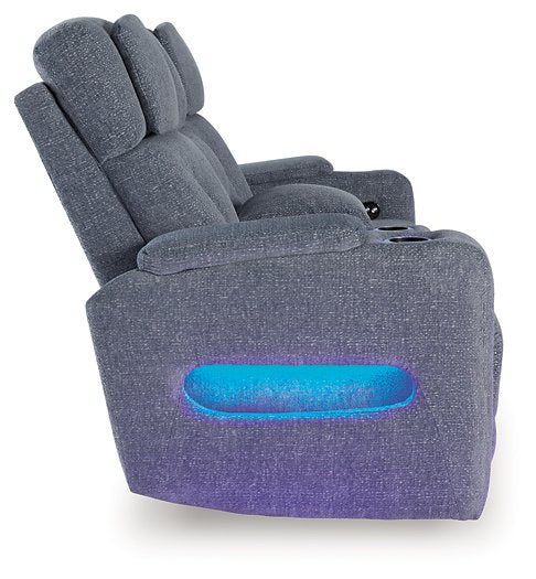 Studio Cave Power Reclining Loveseat with Console - Furniture Bros & Mattress (Bolingbrook, IL)