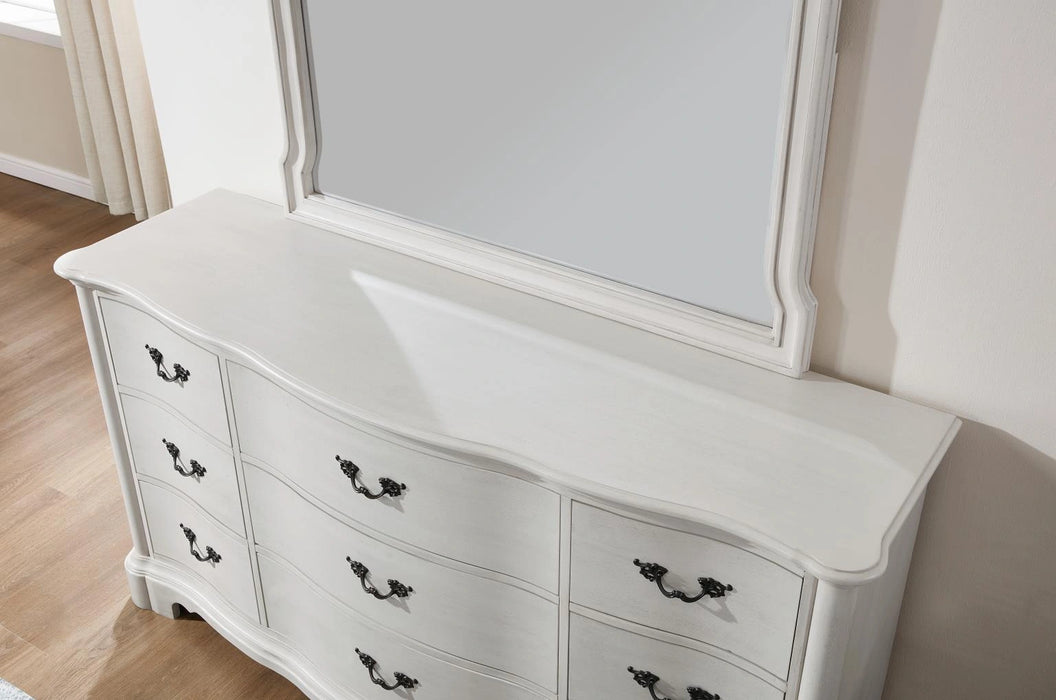 Antique White King Bed