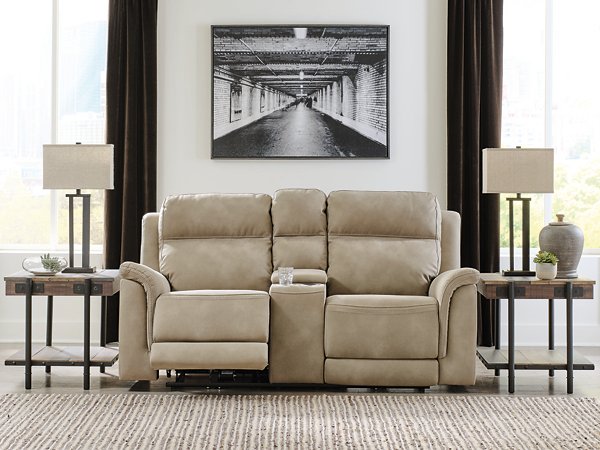 Next-Gen DuraPella Power Reclining Loveseat with Console - Furniture Bros & Mattress (Bolingbrook, IL)
